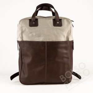 Mochila Fil de cuero y tela