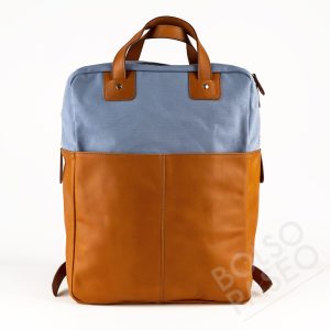 Mochila Fil de cuero y tela