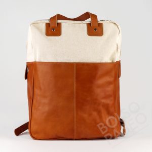 Mochila Fil de cuero y tela