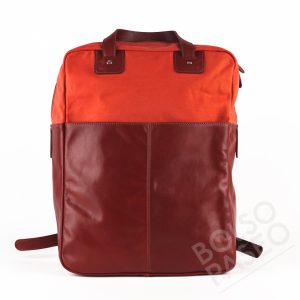 Mochila Fil de cuero y tela