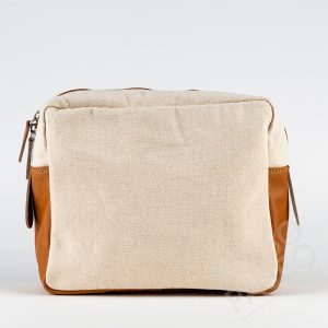 Mariconera de tela y cuero