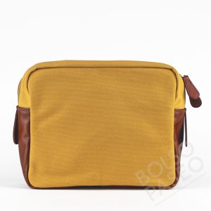 Mariconera de tela y cuero