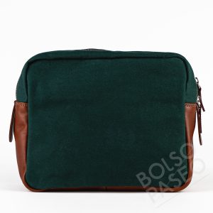 Mariconera de tela y cuero